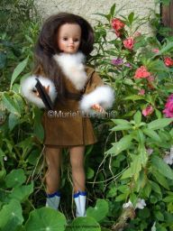 Tenue Complète Violette Pour Poupée Cathie Bella 1973 - Vintage