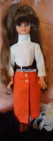 Vintage robe Satin Cathie Cathy Bella 1970