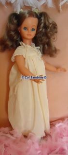 ROBE DE MARIEE DENTELLE à MOTIF ROSE & SA TOQUE poupée CATHIE BELLA 1975 ? EUR 35,50 - FR