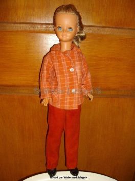 RARE VETEMENTS DE POUPEE MANNEQUIN CATHIE ENSEMBLE COMPLET STYLE ANNEE 1950